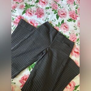 Low rise pinstripe flare pants